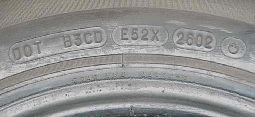 Detail DOT označenia na pneumatike